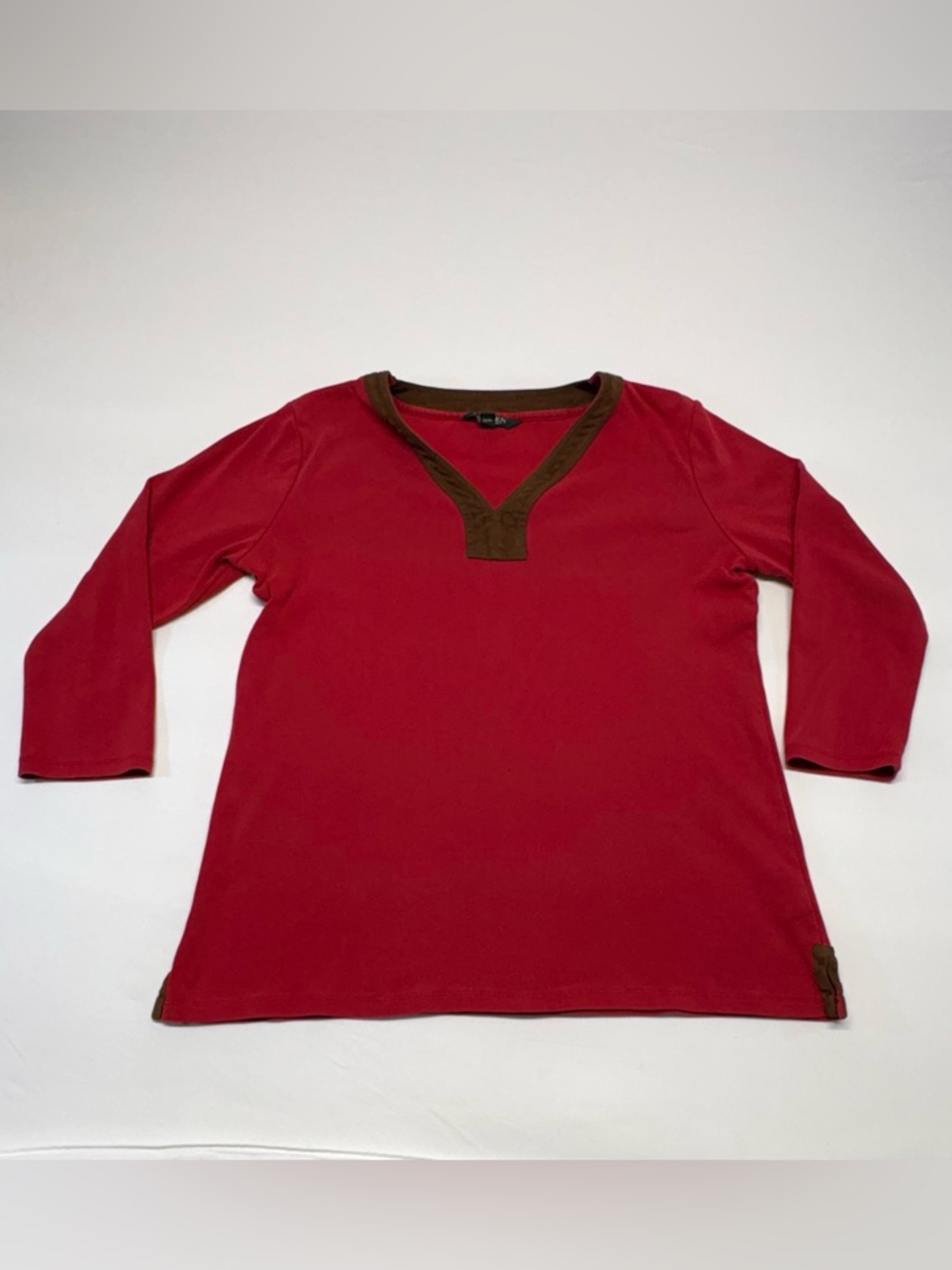 Lauren Ralph Lauren Red Equestrian-Style Tunic Top Size Large